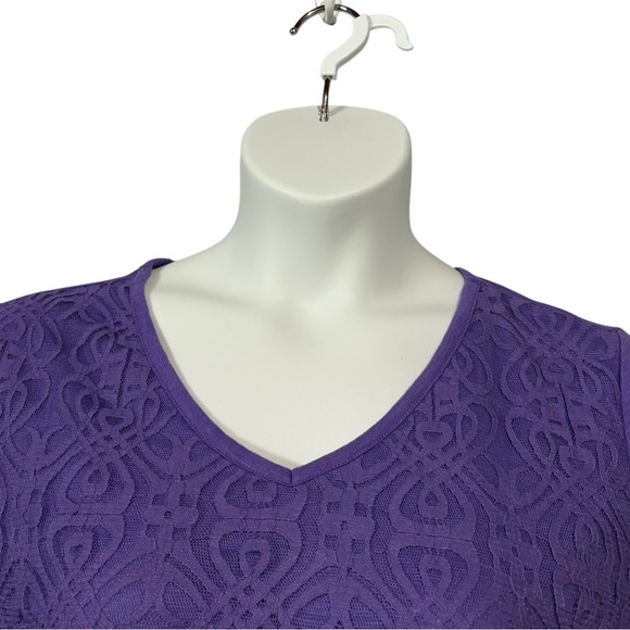 Penningtons, Plus Size Purple Curve Tee, Size X - Picture 3 of 8